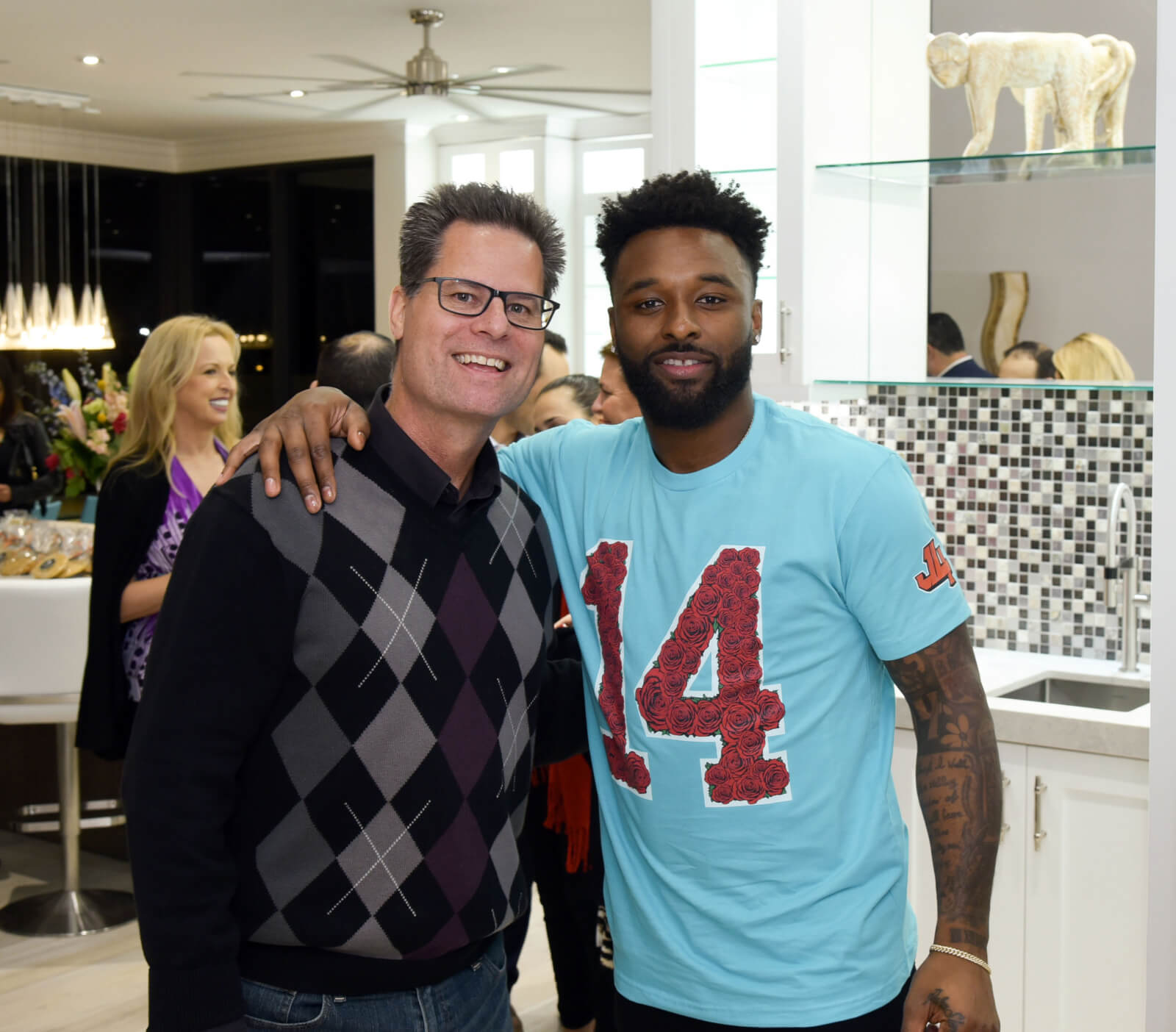 Lifestyle Group Editor Kevin Kaminski and Jarvis Landry